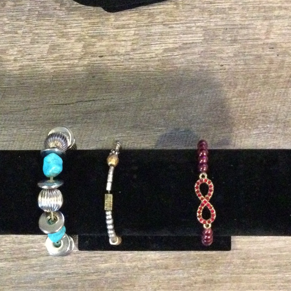 Chic Red and Gold Infinity Bracelet